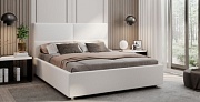 Кровать Perrino Сантана (Bravo White, 180х200, ножки 5 см хром, решетка Стандарт, с ящиком, дно 4 шт)